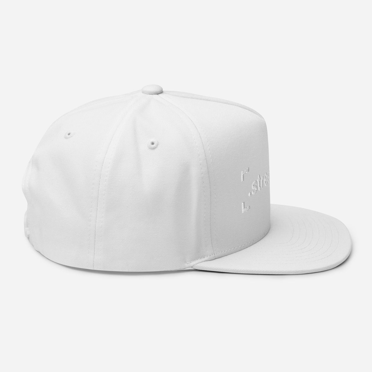 SB-03 Institution Flat Bill in white, right-side view