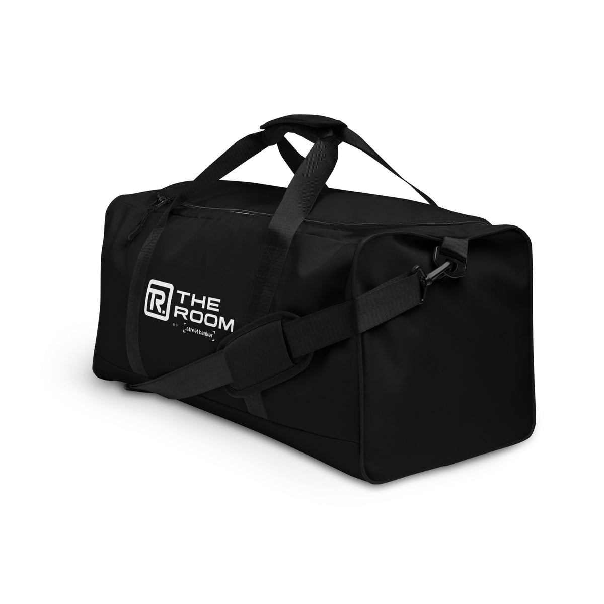 The Room Road Duffle Bag in white, left-front angle