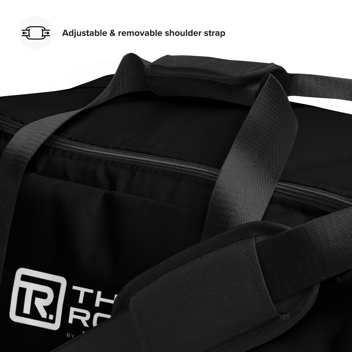 The Room Road Duffle Bag in white, detail view