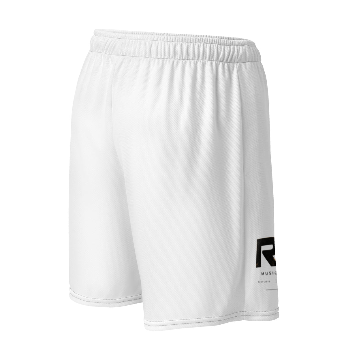 Reach Mesh Shorts in white, right-back angle