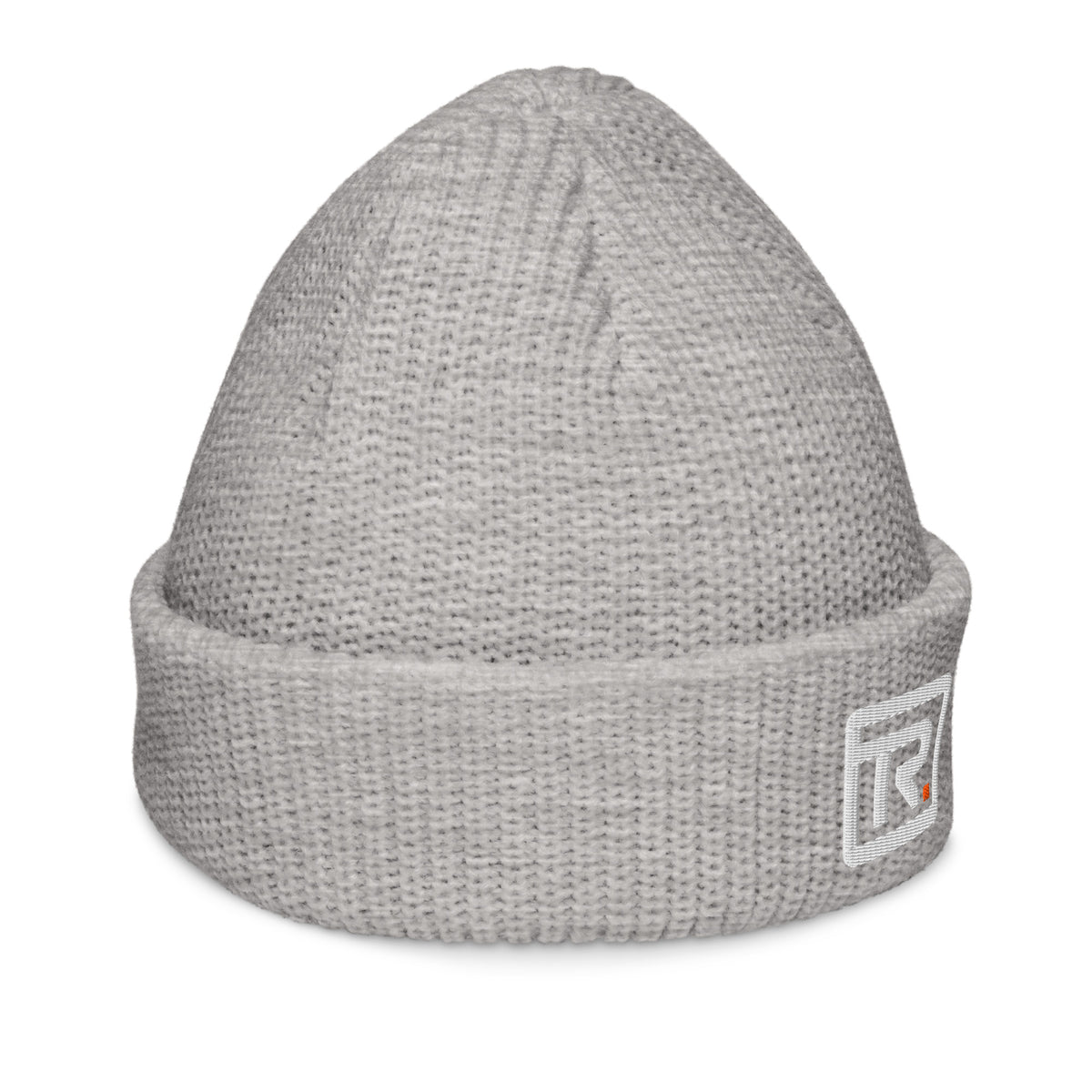 The Room Fisherman Beanie in athletic heather, right-side view