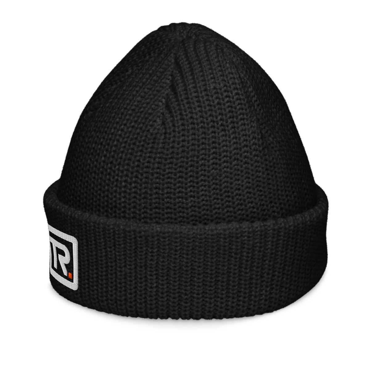 The Room Fisherman Beanie in black, left-side view