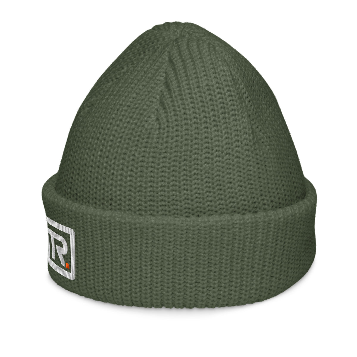 The Room Fisherman Beanie in cypress, left-side view