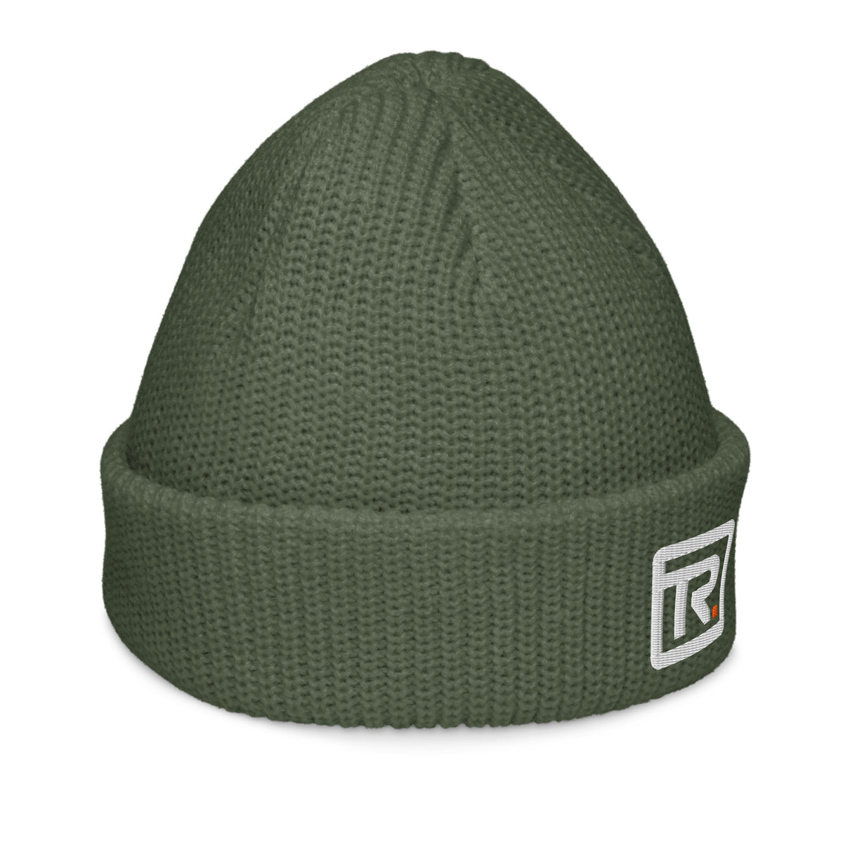 The Room Fisherman Beanie in cypress, right-side view