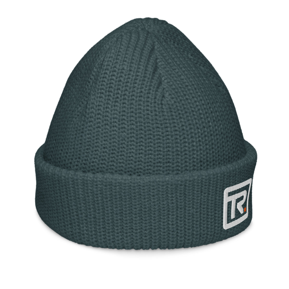 The Room Fisherman Beanie in petrol blue, right-side view