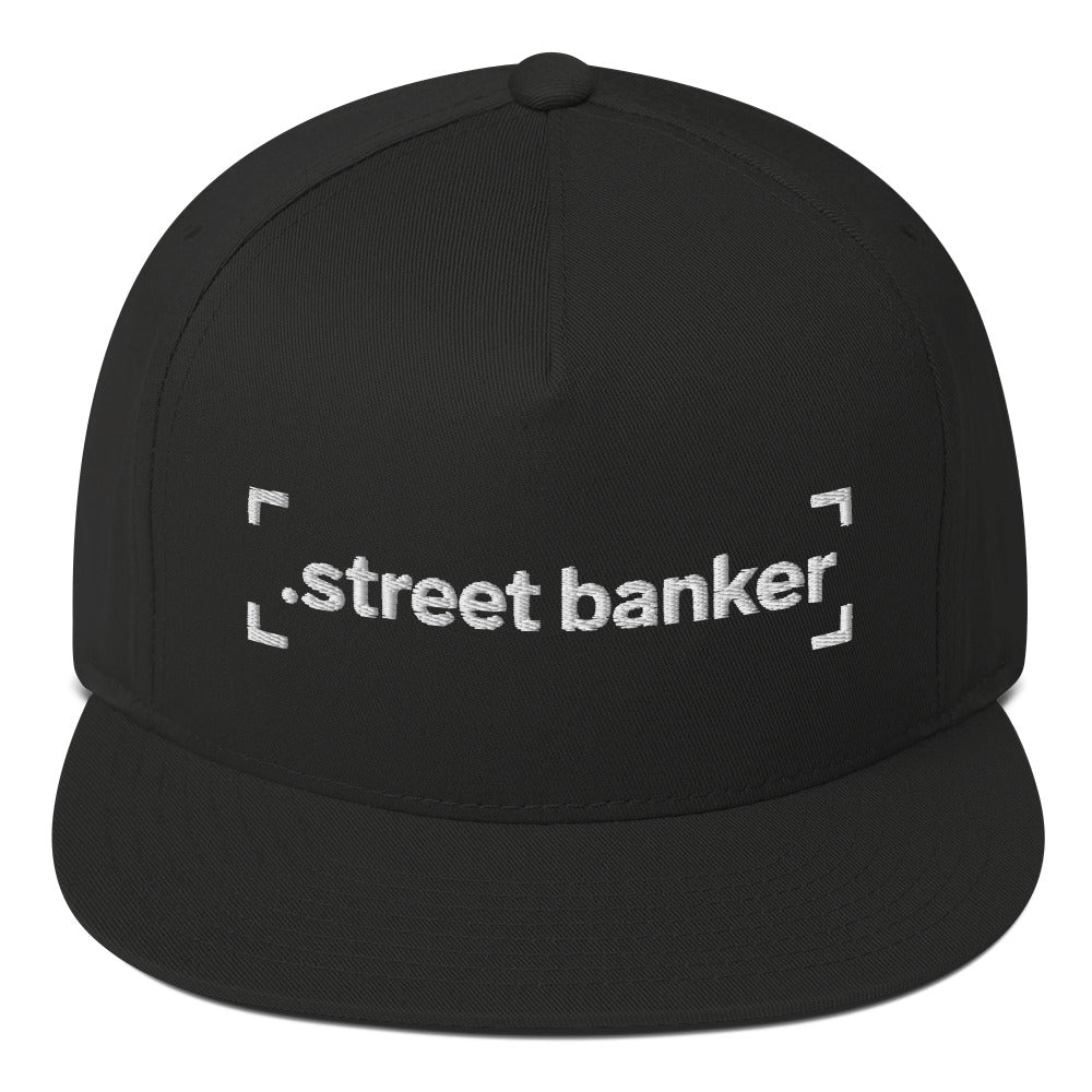SB-03 Institution Flat Bill in black, front view