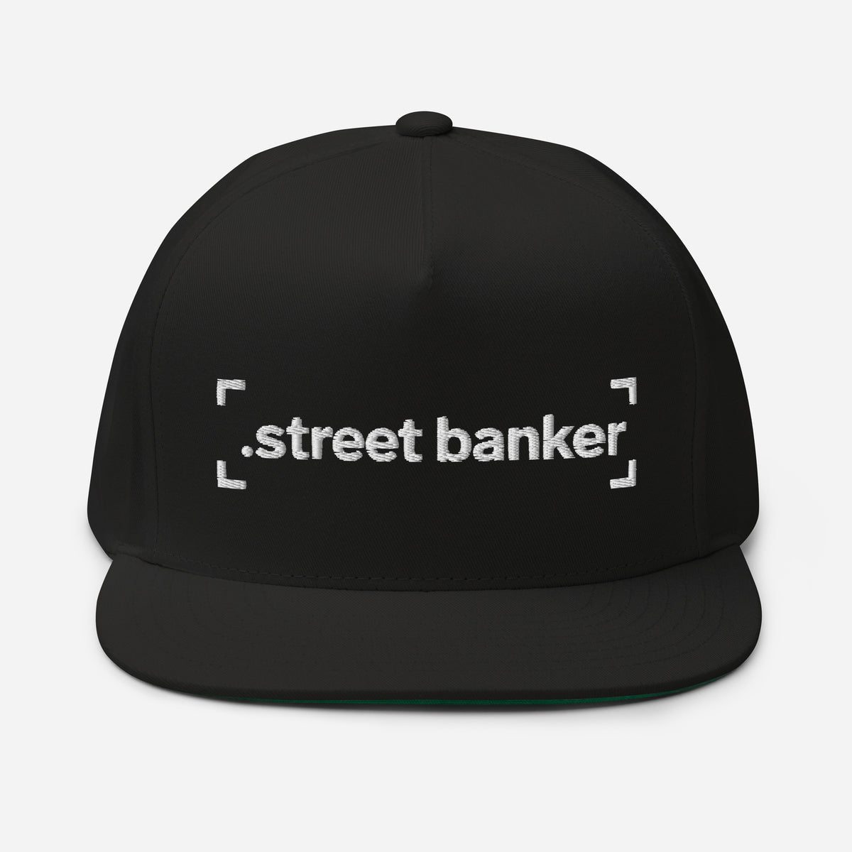SB-03 Institution Flat Bill in black, front view