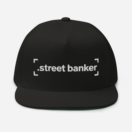 SB-03 Institution Flat Bill in black, front view