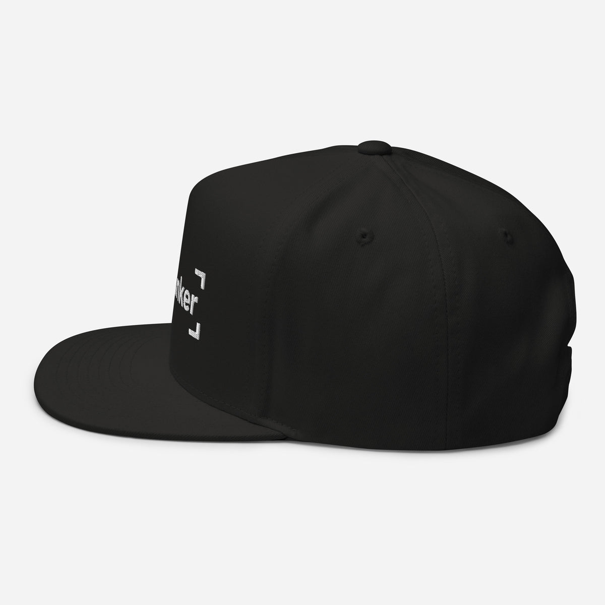 SB-03 Institution Flat Bill in black, left-side view