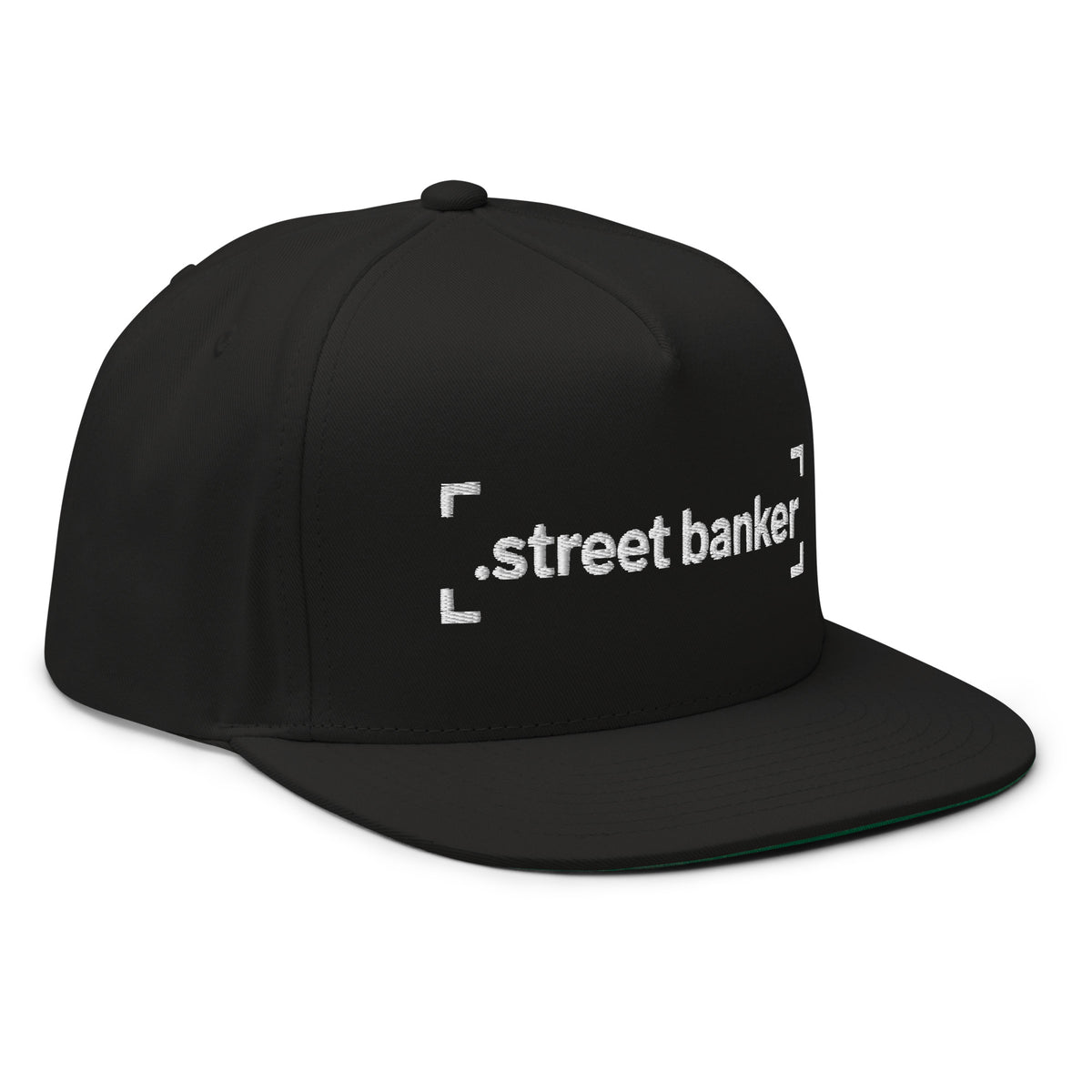 SB-03 Institution Flat Bill in black, right-front angle
