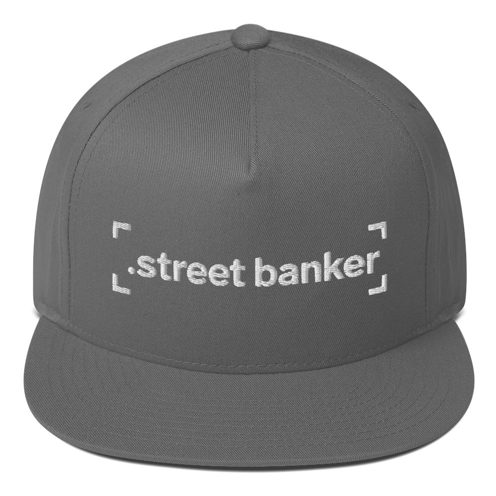 SB-03 Institution Flat Bill in grey, front view