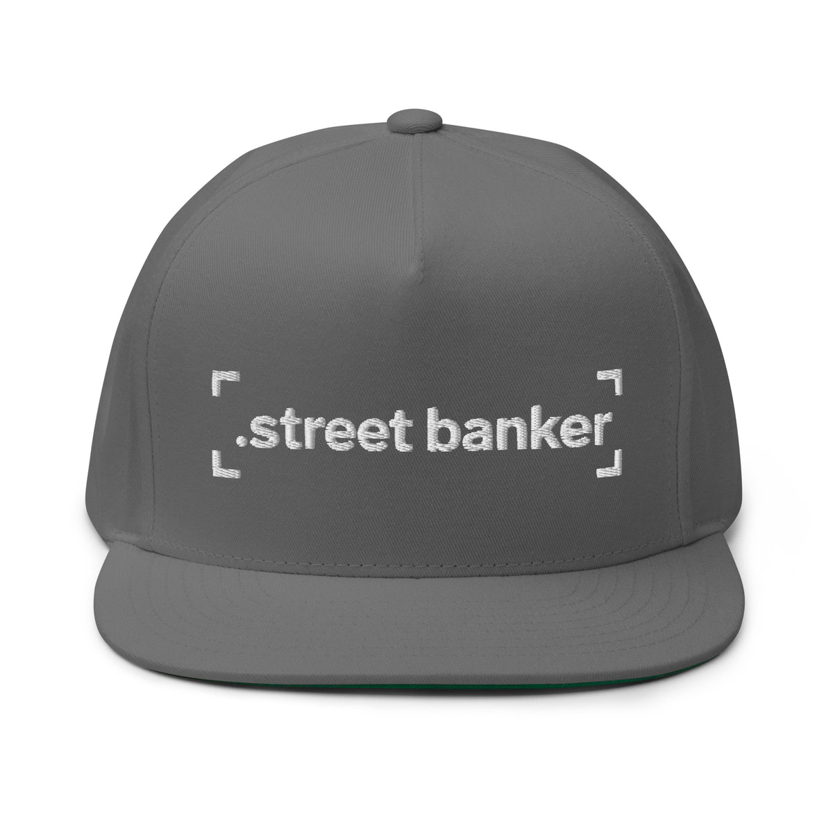 SB-03 Institution Flat Bill in grey, front view