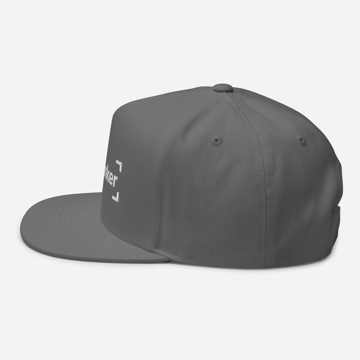 SB-03 Institution Flat Bill in grey, left-side view