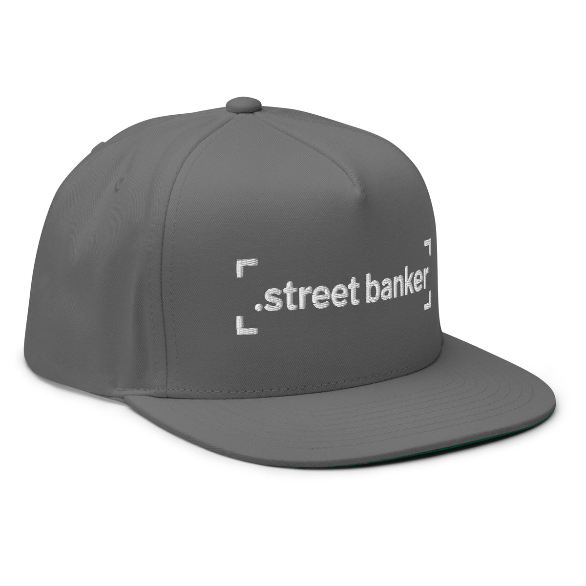 SB-03 Institution Flat Bill in grey, right-front angle