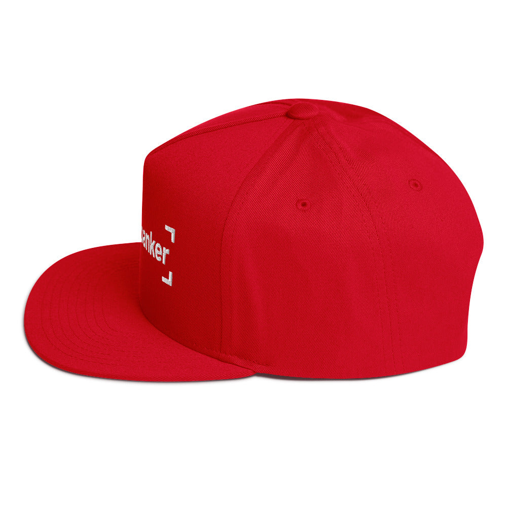 SB-03 Institution Flat Bill in red, left-side view