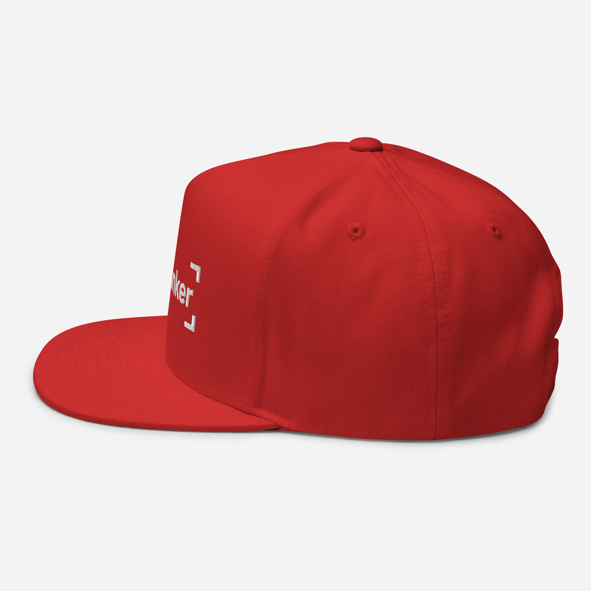 SB-03 Institution Flat Bill in red, left-side view