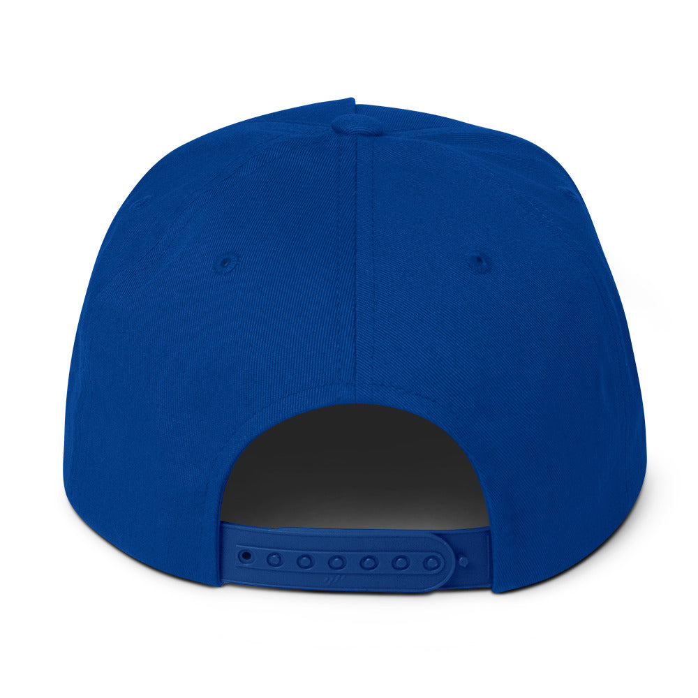 SB-03 Institution Flat Bill in royal blue, back view