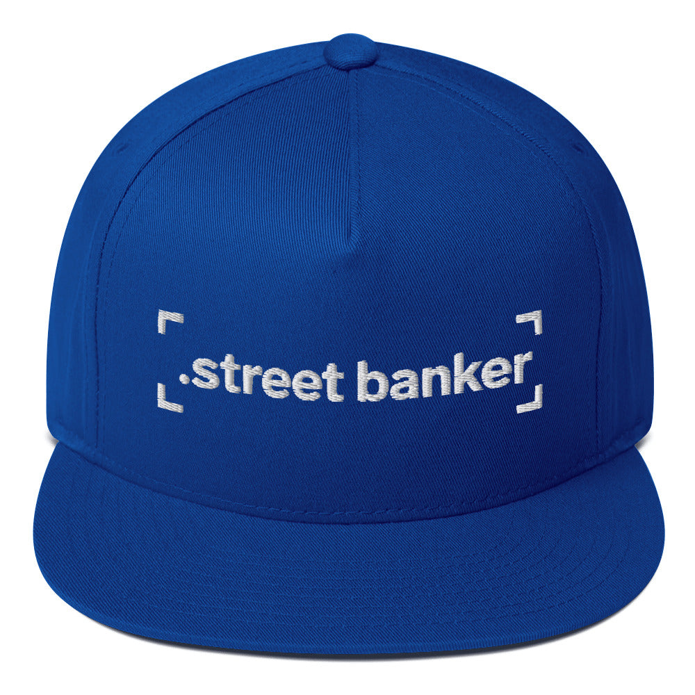 SB-03 Institution Flat Bill in royal blue, front view