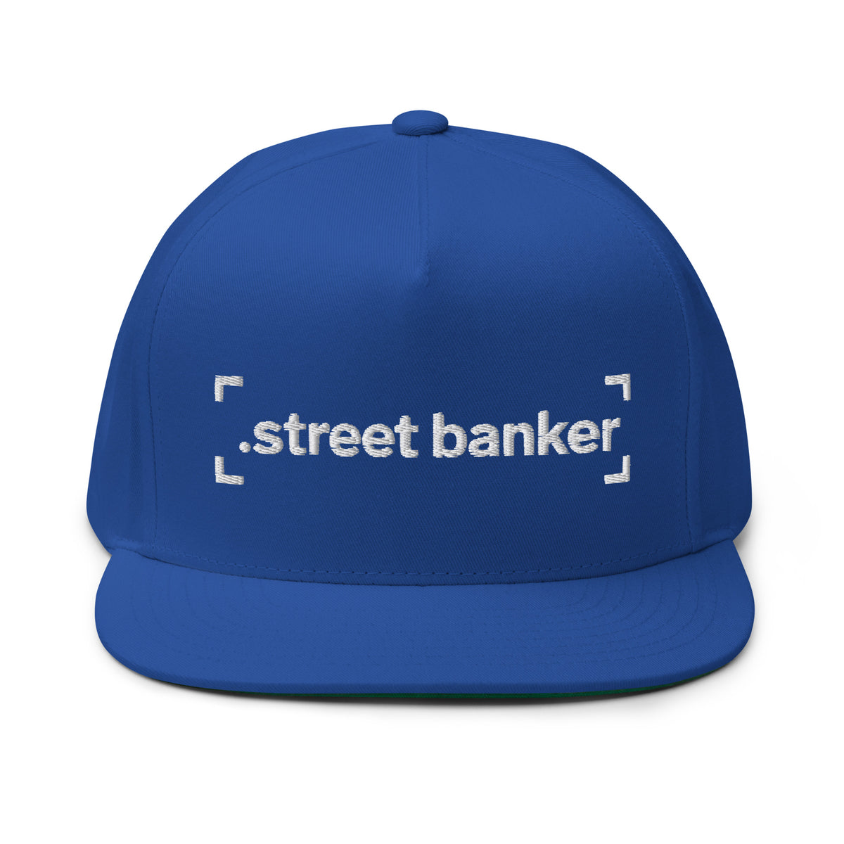 SB-03 Institution Flat Bill in royal blue, front view