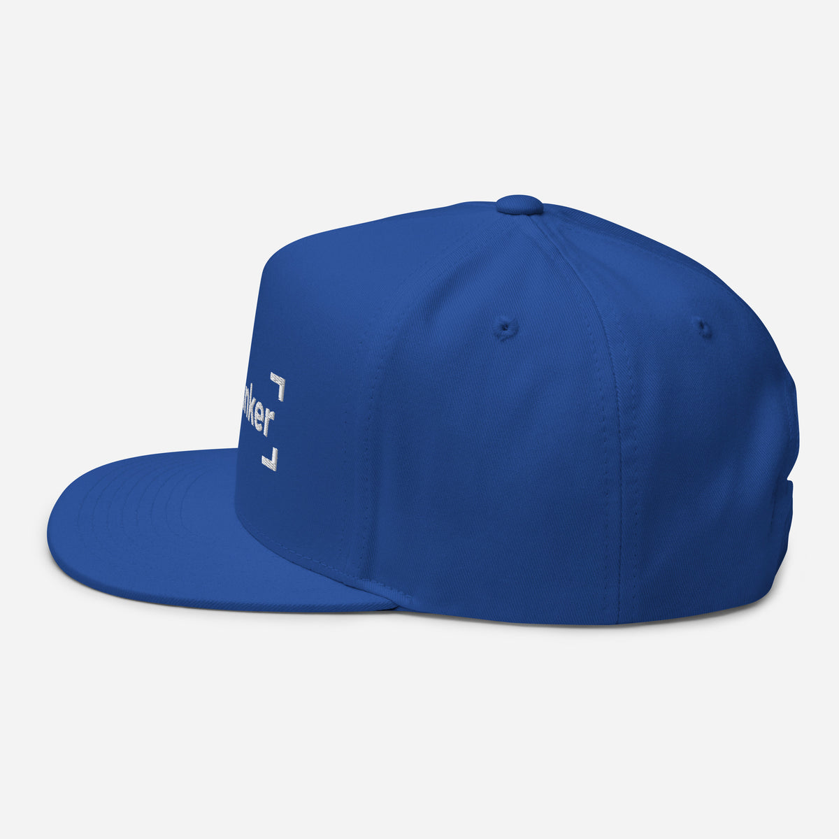 SB-03 Institution Flat Bill in royal blue, left-side view