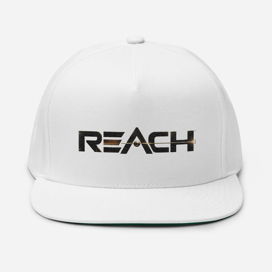 Reach Flat-Bill Cap in white, front view
