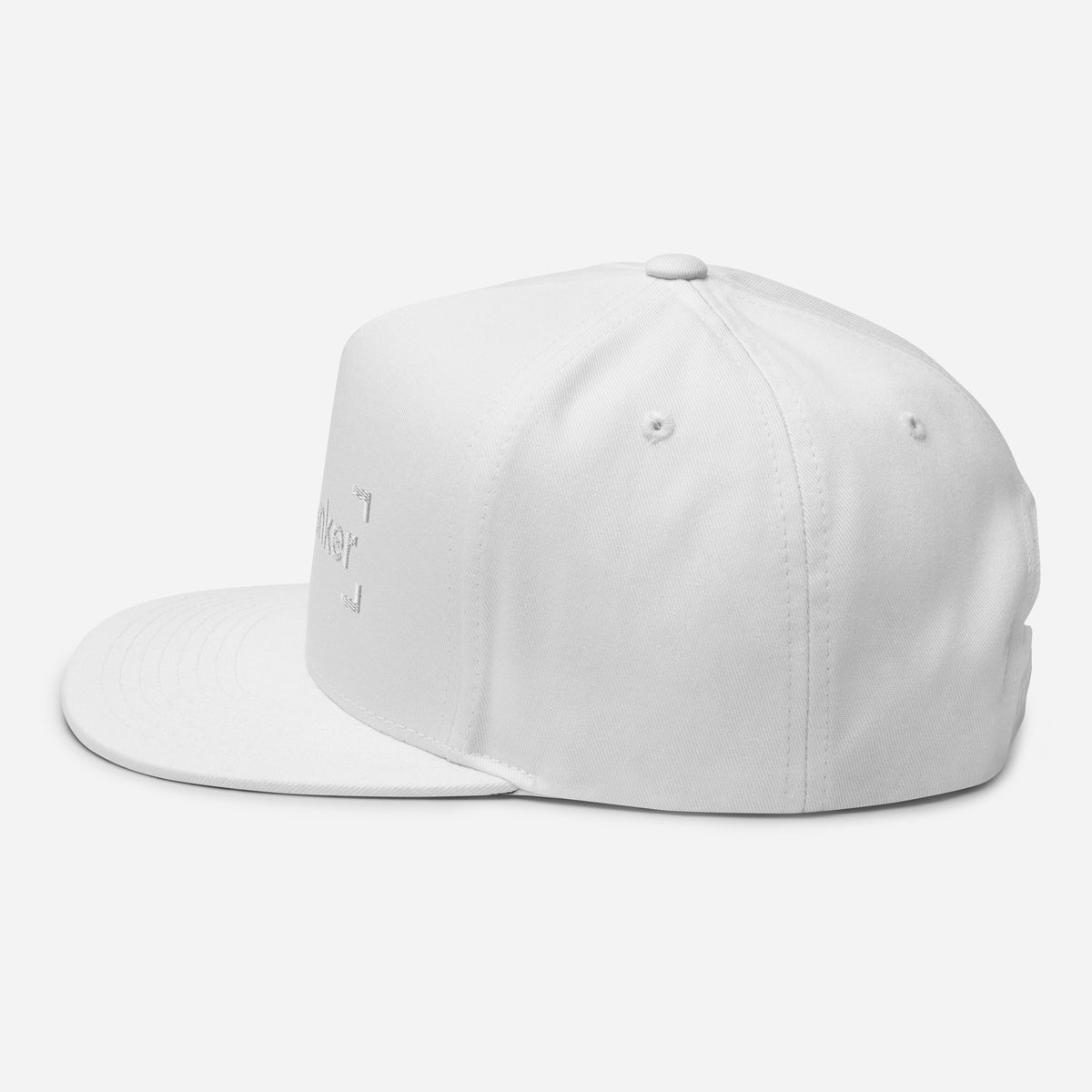 SB-03 Institution Flat Bill in white, left-side view