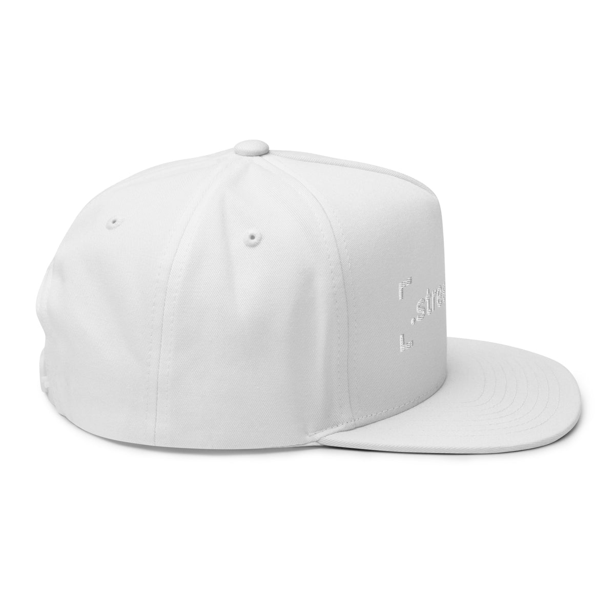 SB-03 Institution Flat Bill in white, right-side view