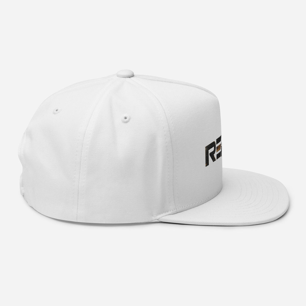 Reach Flat-Bill Cap in white, right-side view