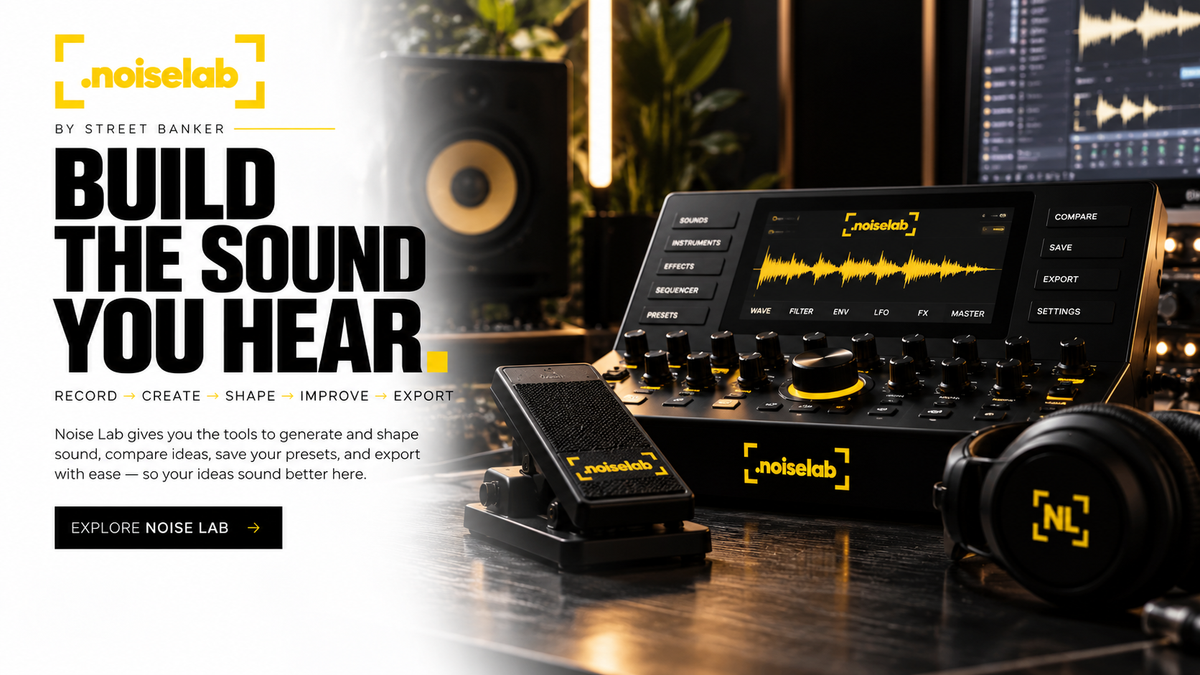 NOISE LAB campaign artwork.