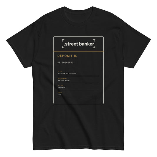 SB-06 Artist Asset Department Tee in black, front view