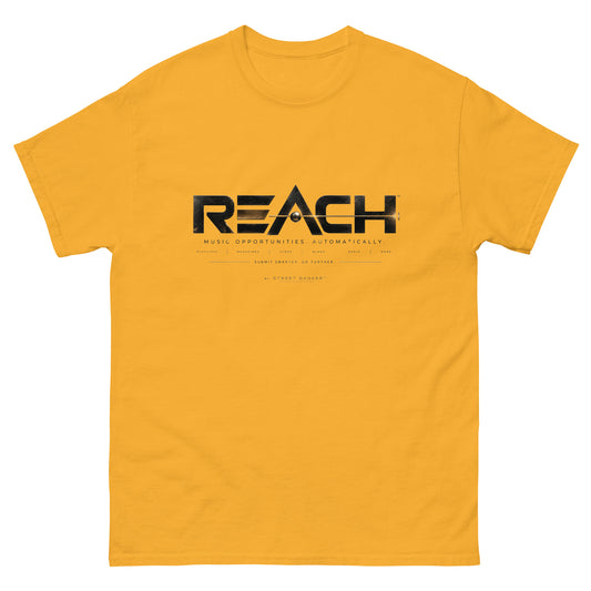 Reach Classic Tee in gold, front view
