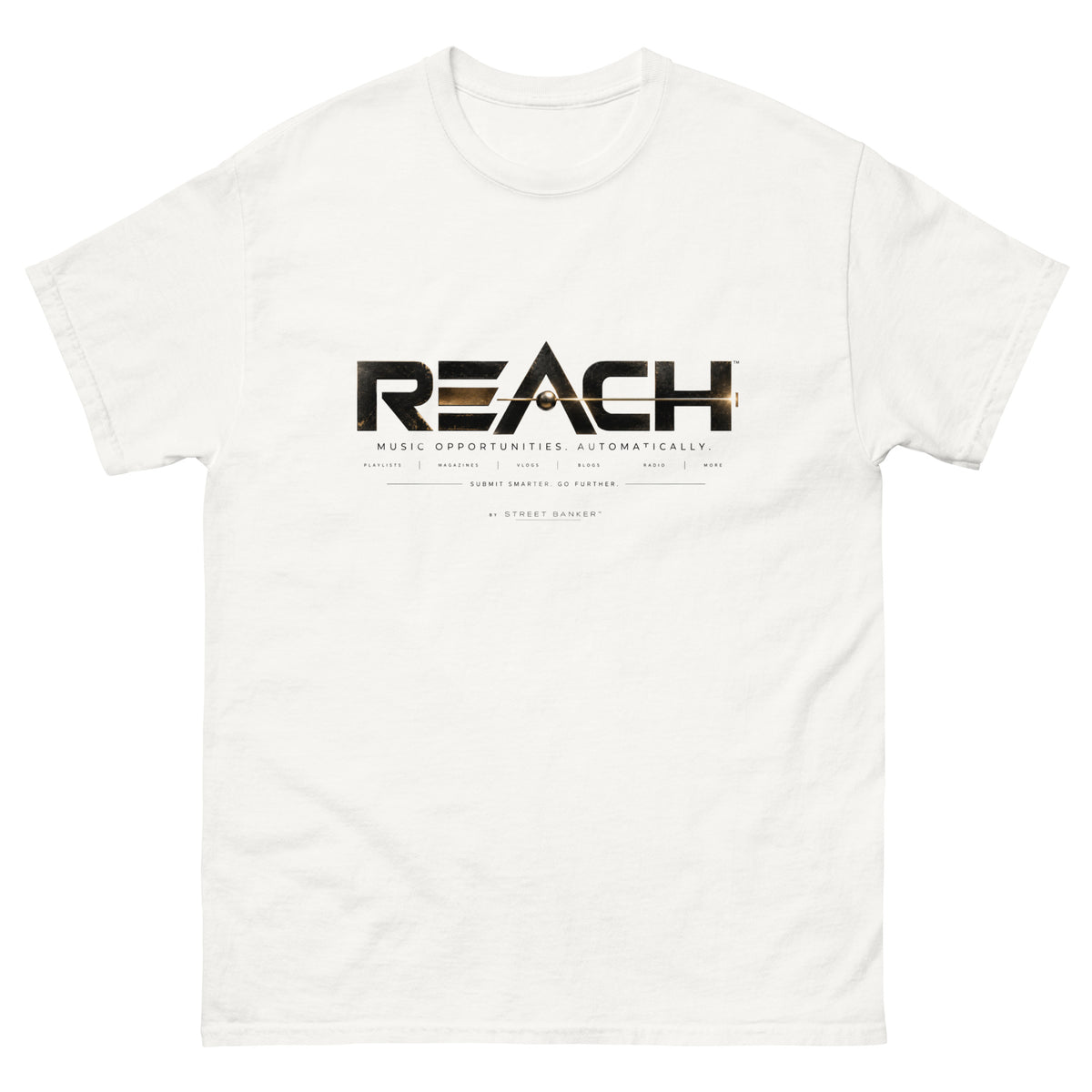 Reach Classic Tee in white, front view