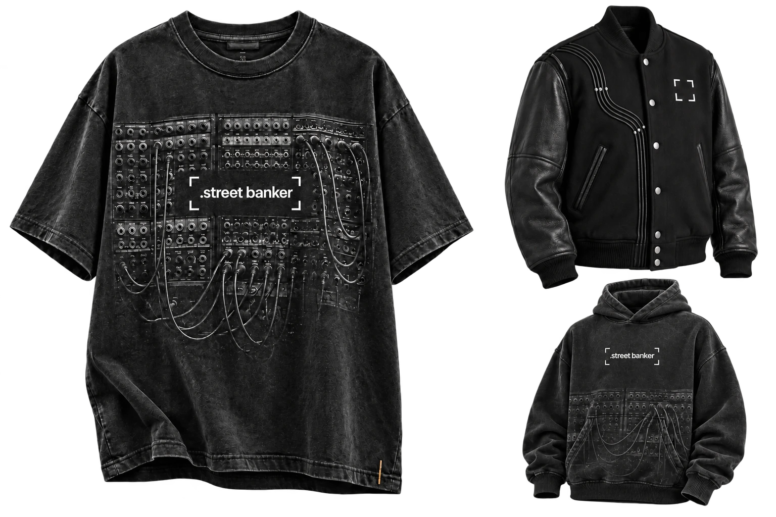 Black Street Banker audio rack T-shirt.